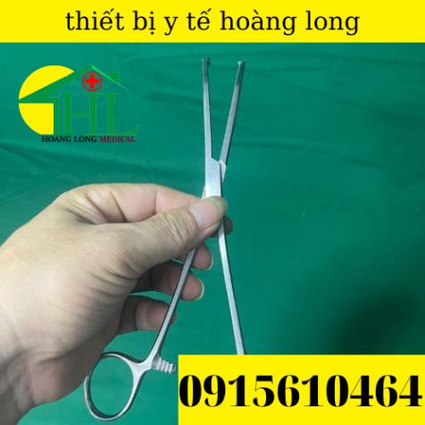 Panh Y Tế, Panh Gắp Phẫu Thuật, Pen Kẹp Y Tế, Panh Cong Có Mấu 20cm - Hàng Pakistan