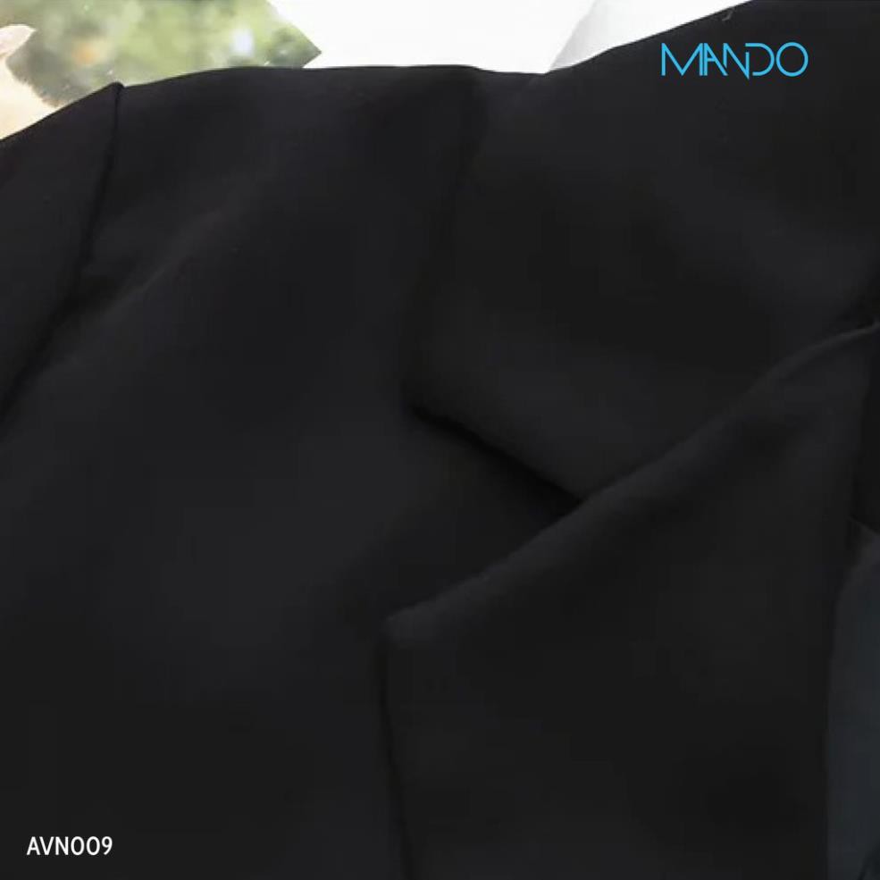 Áo Khoác Trơn Blazer/Vest Unisex Màu Đen Và Be, Diện Tết Mix 3 Phân Phong Cách Hàn Quốc Thời Trang MANDO - AVN009