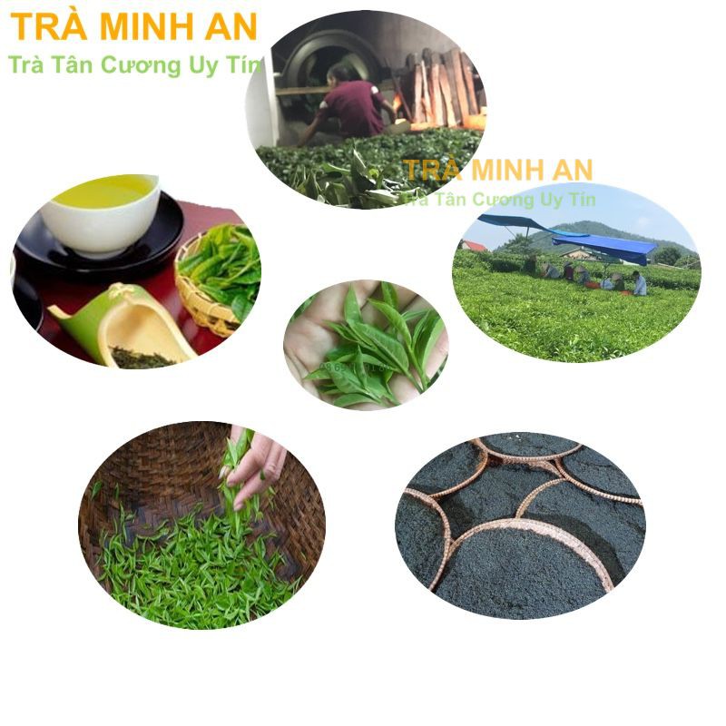 Combo bộ ấm trà gốm Hồng Sa Bát Tràng mầu nâu đen và 500Gram chè búp Thái Nguyên Tân Cương