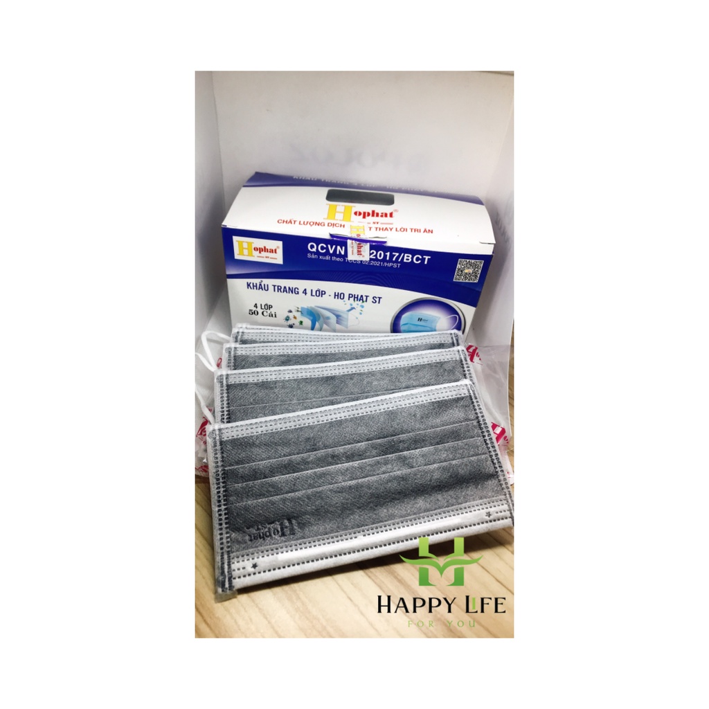 [Mã COSDAY giảm 8% đơn 150K] Khẩu trang y tế 4 lớp kháng khuẩn người lớn trẻ em (50 cái / hộp) - Happy Life for You | BigBuy360 - bigbuy360.vn