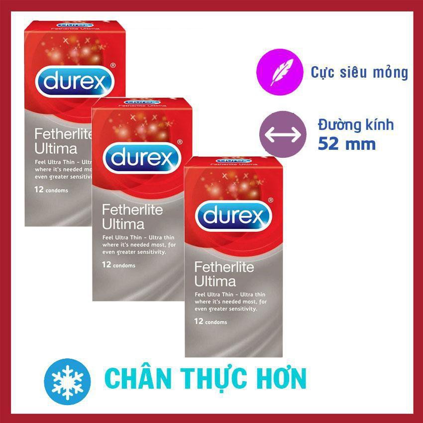 Combo 4 Bao Cao Su FETHERLITE Ultima Siêu Mỏng – Tặng 1 Hộp 12Cái. Bcs Fetherlite Siêu Mỏng Cho Cảm Giác Chân Thật Nhất.
