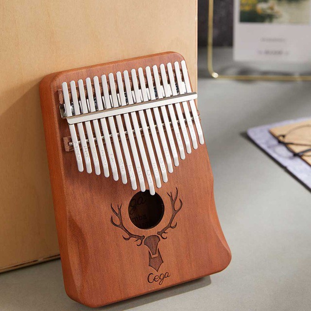 Đàn kalimba 17 phím gỗ nguyên khối Mahagony GECKO000076-05 Đàn kalima 17 phím Cega mừng Giáng Sinh