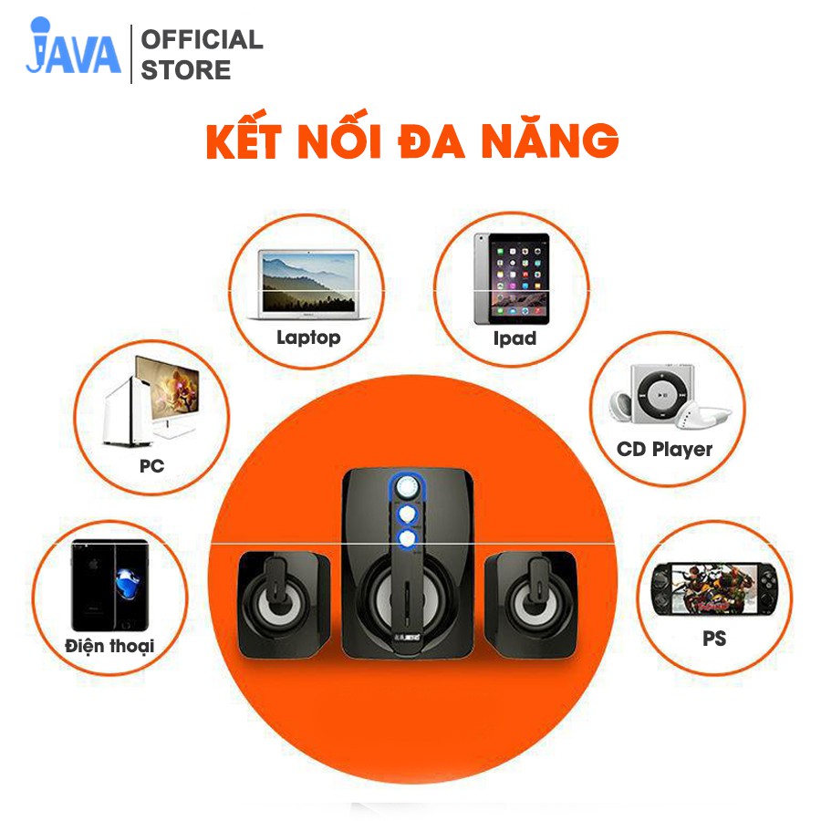 [MẪU 2021 CÓ 3 NÚT CHỈNH] Bộ 3 Loa Vi Tính BLUETOOTH- PC 2.1 Bass Cực Mạnh - Loa vi tính Âm Bass Treble Hay - Nhỏ Gọn