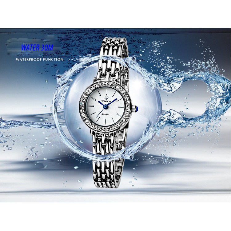 Đồng Hồ Nữ Đính Đá Cao Cấp Chronograph WWOOR- F135