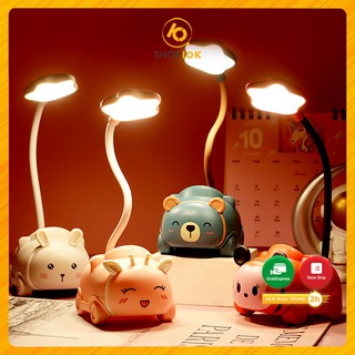 Đèn led để bàn, đèn học mini để bàn hình thú chống cận dễ thương sạc pin, kèm dây sạc