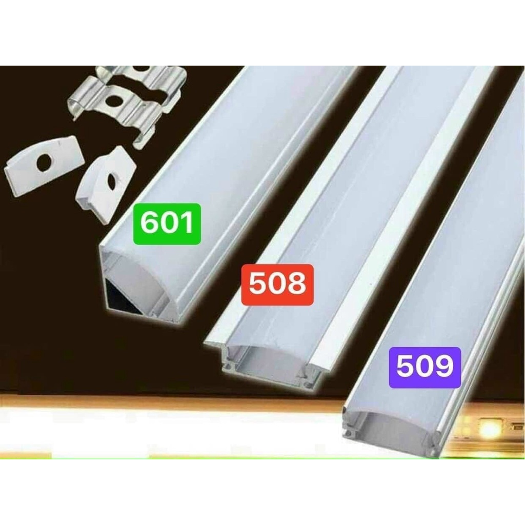 Thanh Nhôm Định Hình Led chiều dài 3Mét , Máng Nhôm Đèn Led Dây, Ray Ke U Góc Y V Trang Trí Tủ Bếp, Tủ Quần Áo, Tủ Rượu