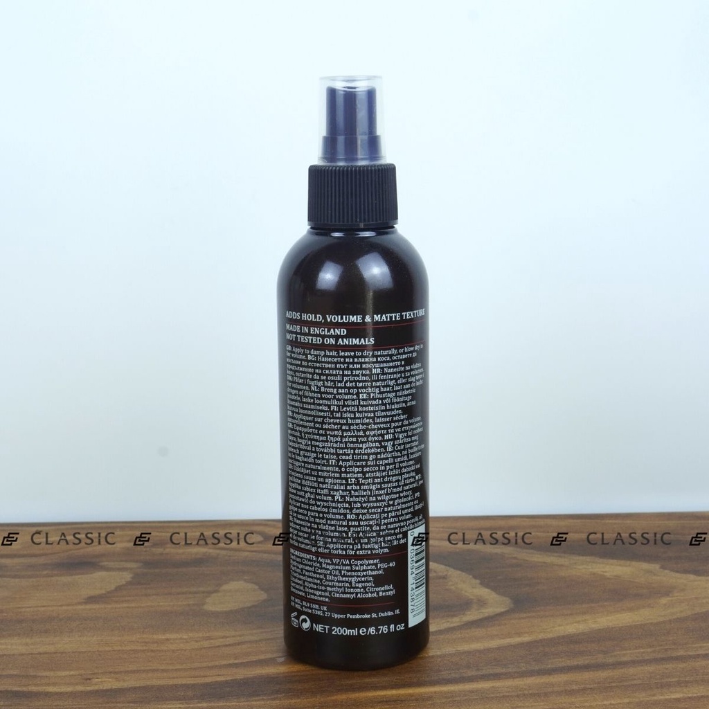 Xịt Tạo Phồng Tóc Dapper Dan Sea Salt Spray 200ml