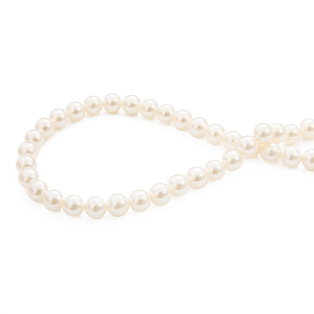 Hạt charm ngọc trai giả hình tròn bằng thủy tinh chất lượng cao dùng làm bông tai vòng tay vòng cổ trang sức thủ công
