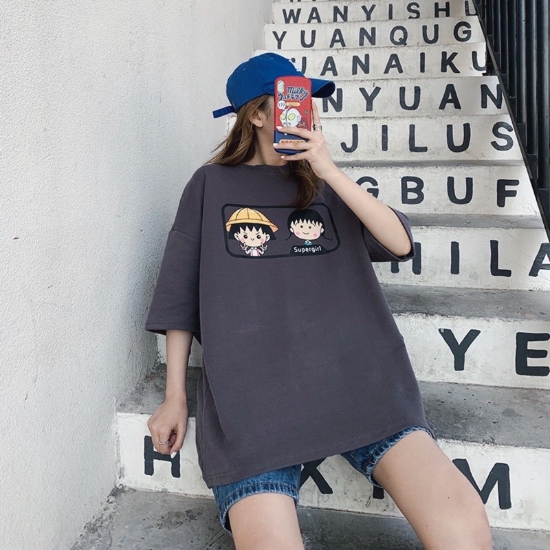 Áo phông tay lỡ form rộng, áo thun unisex nam nữ chất cotton shinee