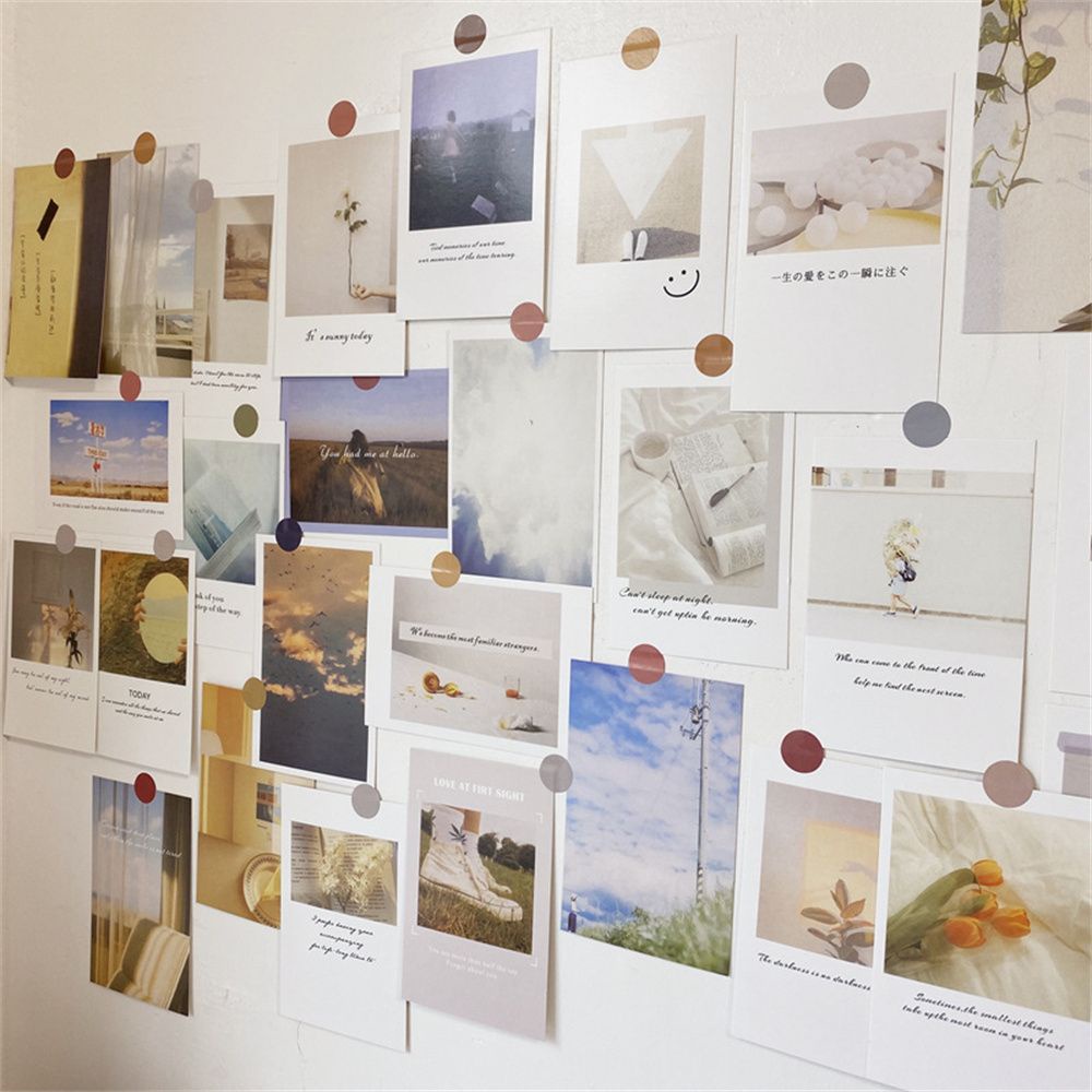 Set 30 Tấm Bưu Thiếp Diy Sáng Tạo Làm Phụ Kiện Chụp Ảnh Nghệ Thuật