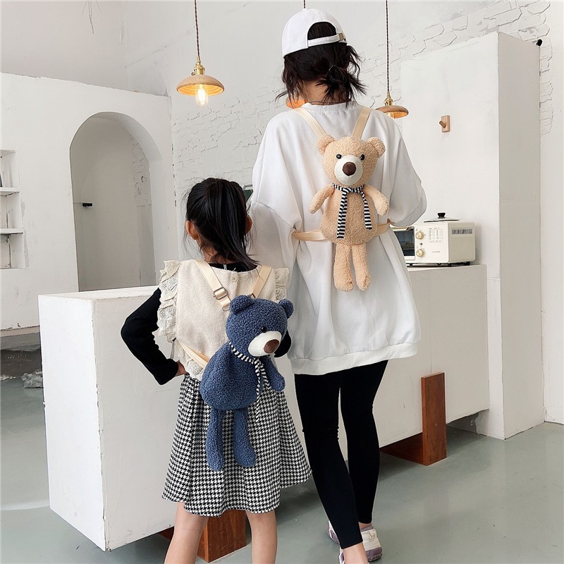 Balo Mini Nữ Gấu Bông Thời trang Cute Rất Xinh và Ngộ Nghĩnh Có Thể Dành Cho Bé Trai Bé Gái