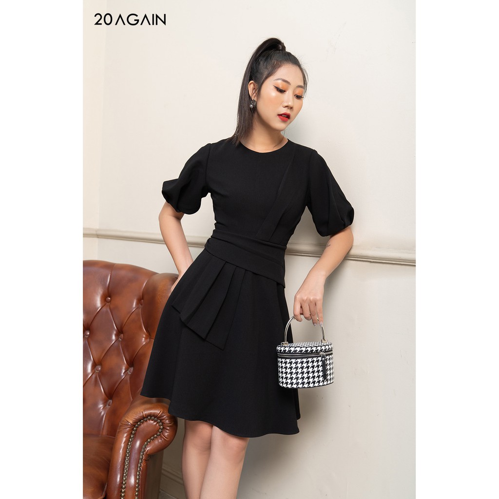 Đầm xòe xếp nơ thân trước 20Again - DEA0888 | BigBuy360 - bigbuy360.vn