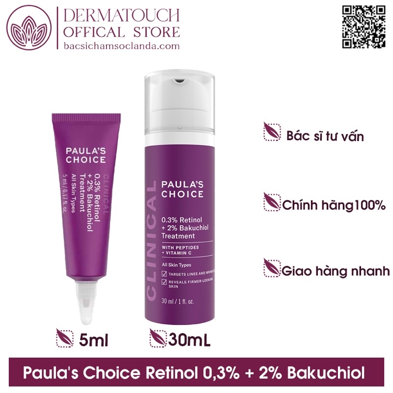 ✅[Chính Hãng] Tinh chất chống lão hóa Paula’s Choice 0.3% Retinol + 2% Bakuchiol