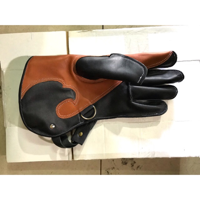 Găng tay da bò cao cấp 2 lớp da dài 30cm