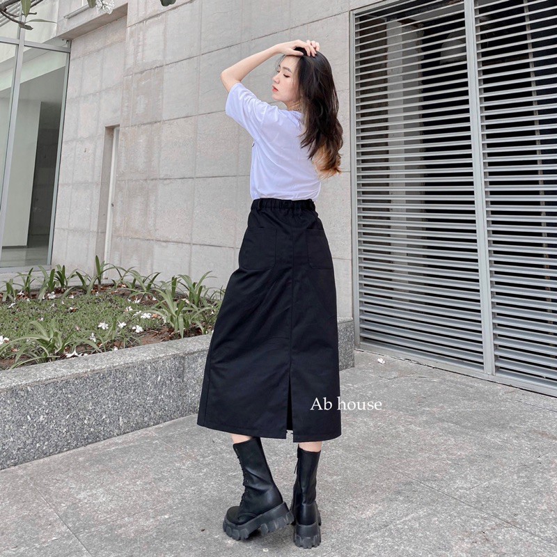 Chân Váy Dài Kaki UNJIN Ulzzang (Ảnh Thật/Có Sẵn) | BigBuy360 - bigbuy360.vn