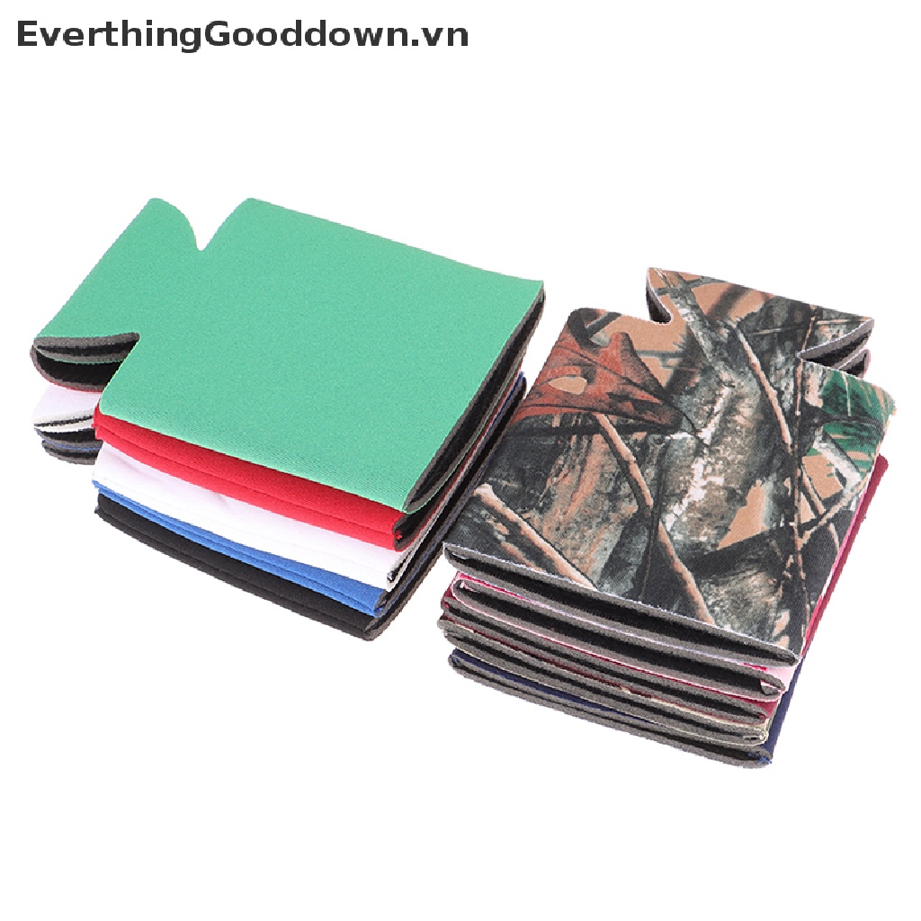 Everthinggooddown Set 5 Vỏ Bọc Lon Bia Bằng Cao Su Tổng Hợp Nhỏ Gọn Dùng Khi Đi Cắm Trại
