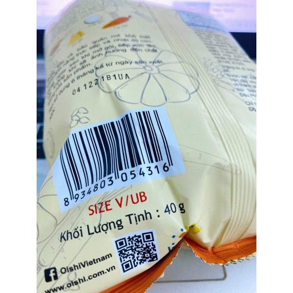 Bánh snack Oishi rau củ sốt cà chua 40gram