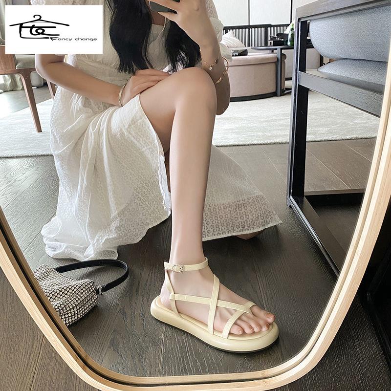 Set Giày Sandal Đế Mềm Chống Trượt Phong Cách Roman Thời Trang Mùa Hè Cho Nữ
