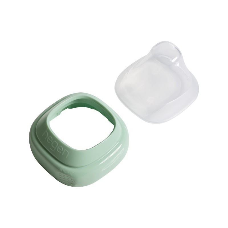 Bộ nắp đậy núm ti và cổ nối bình sữa Hegen màu Hồng/ Xanh/ Xám/ Trắng / cổ nắp hegen đủ màu