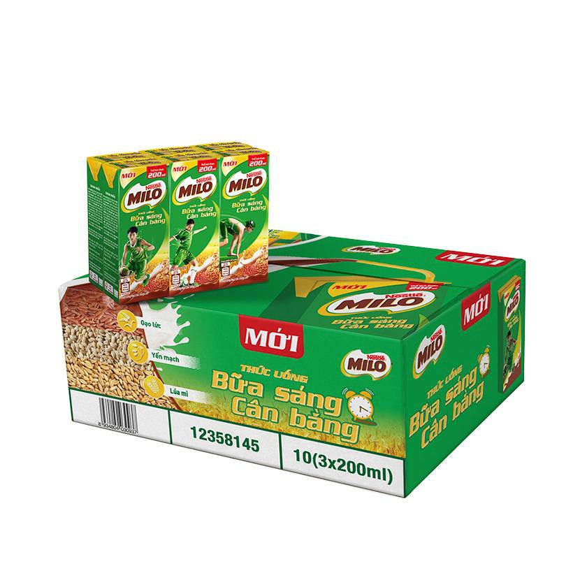 Thùng 30 hộp sữa ngũ cốc Nestle Milo 195ml/ hộp