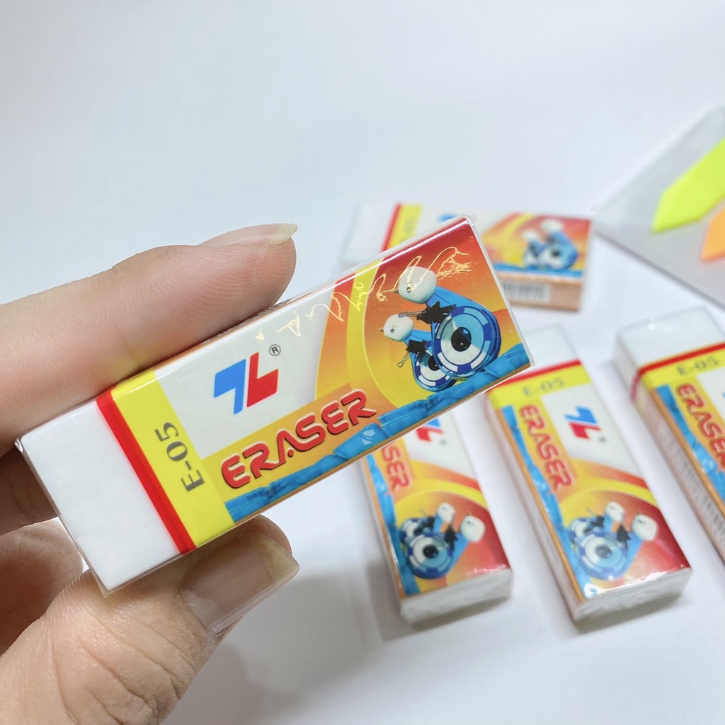 Gôm tẩy Thiên Long E-05 chính hãng,  Cục tẩy chì cao cáp xóa nhanh không độc hại.