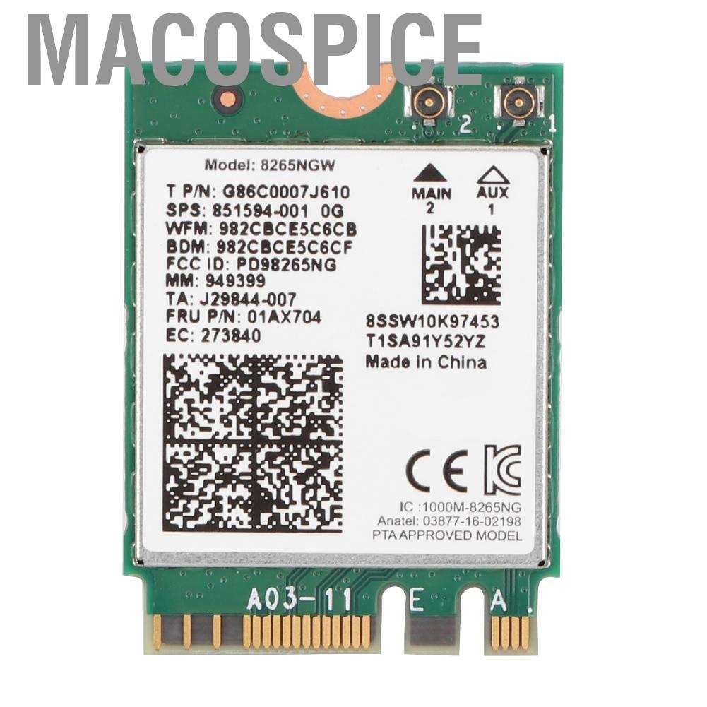 Card Mạng Không Dây Macospice Cho Intel 8265ngw 867mbps 2.4g / 5g Ngff Wifi Bt 4.2 Lenovo | BigBuy360 - bigbuy360.vn