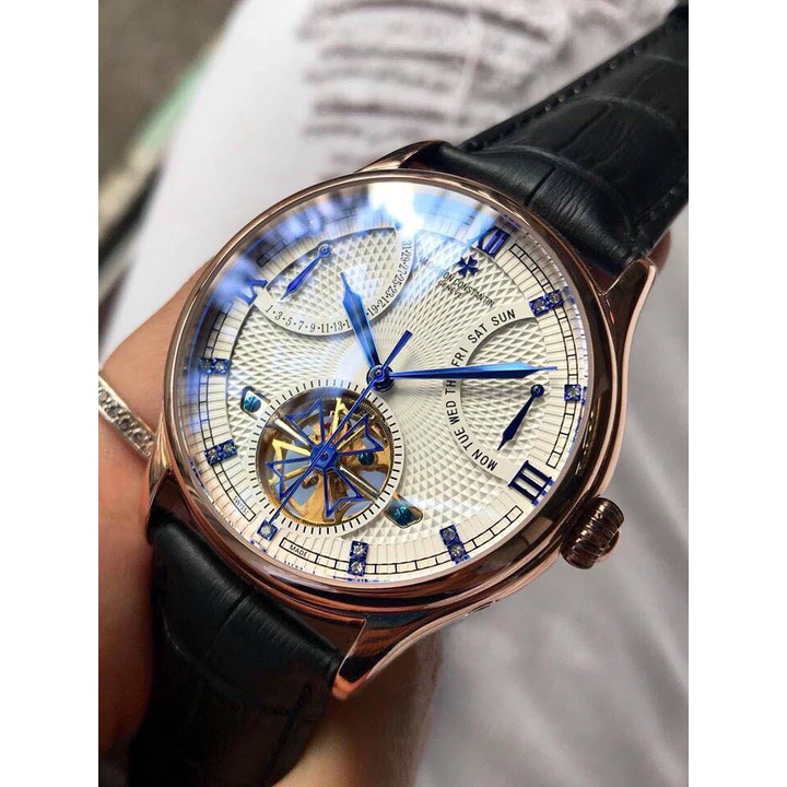Đồng hồ Nam Vacheron constantin máy nhật vàng cơ tự động 6kim size 40-41