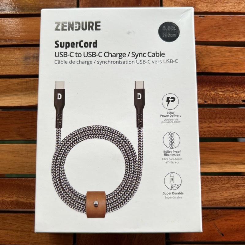 Cáp sạc nhanh điện thoại, Laptop ZENDURE SuperCord 100W USB-C to USB-C Mã ZDC2CSK3 -  Bảo hành 6 Tháng