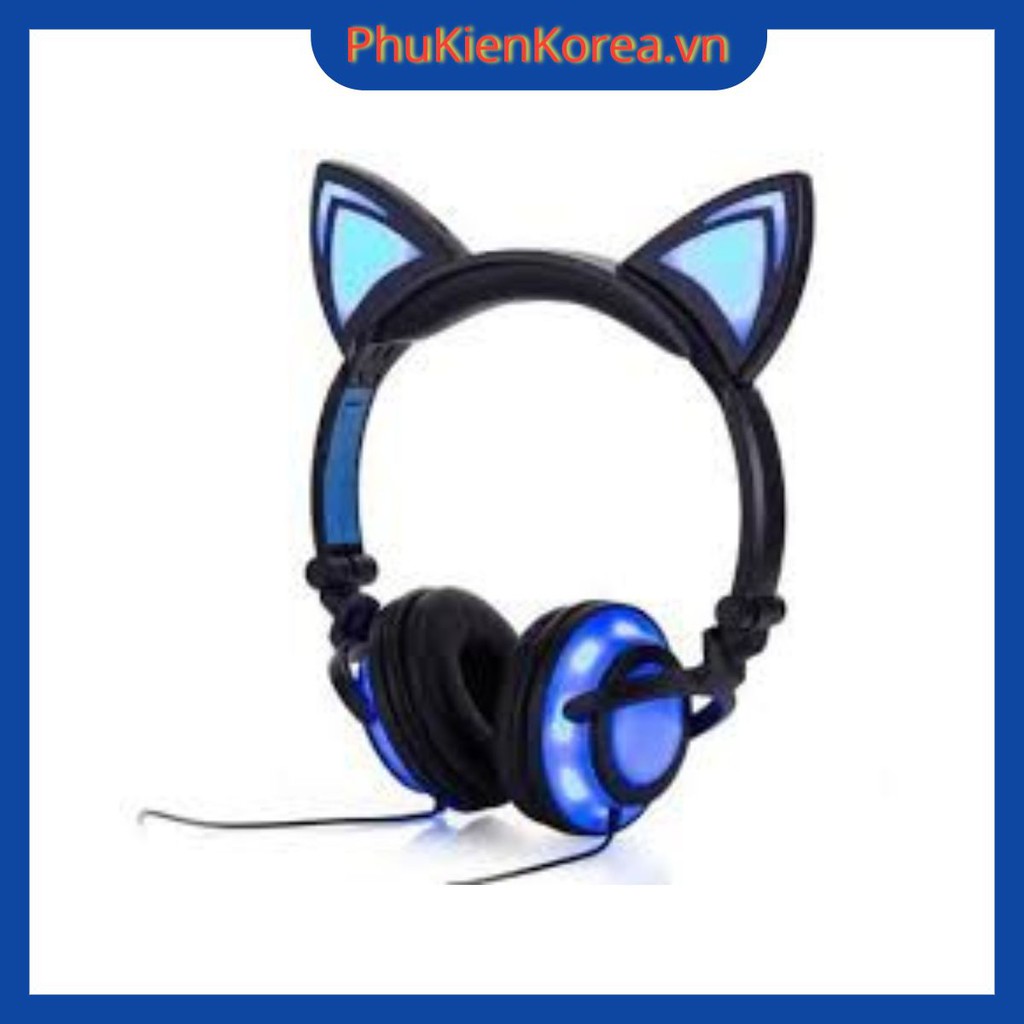 Tai nghe Headphone Tai Mèo Có Đèn Led Siêu cute ✓ Hàng chính hãng ✓ Bảo hành Toàn quốc