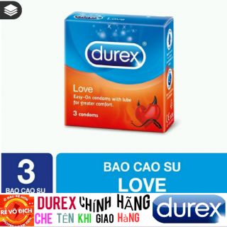 [ SIÊU RẺ ] Bao cao su Durex Love 3 bao [ SHOP YÊU THÍCH ]
