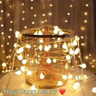 Dây đèn led cherry ball bóng tròn màu trắng đục 3m