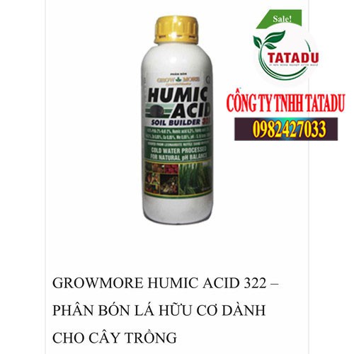 HUMIC ACID 322 PHÂN BÓN HỮU CƠ DÀNH CHO MỌI CÂY TRỒNG 1 LÍT - HUMIC ACID 322