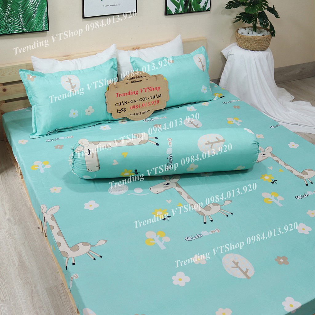 [Giá rẻ cực sốc] Vỏ gối báo hồng chất liệu Poly Cotton họa tiết đẹp mắt 45x65cm