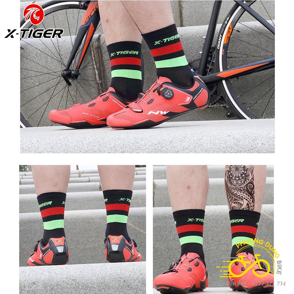 Tất  chân thể thao đi xe đạp X-TIGER