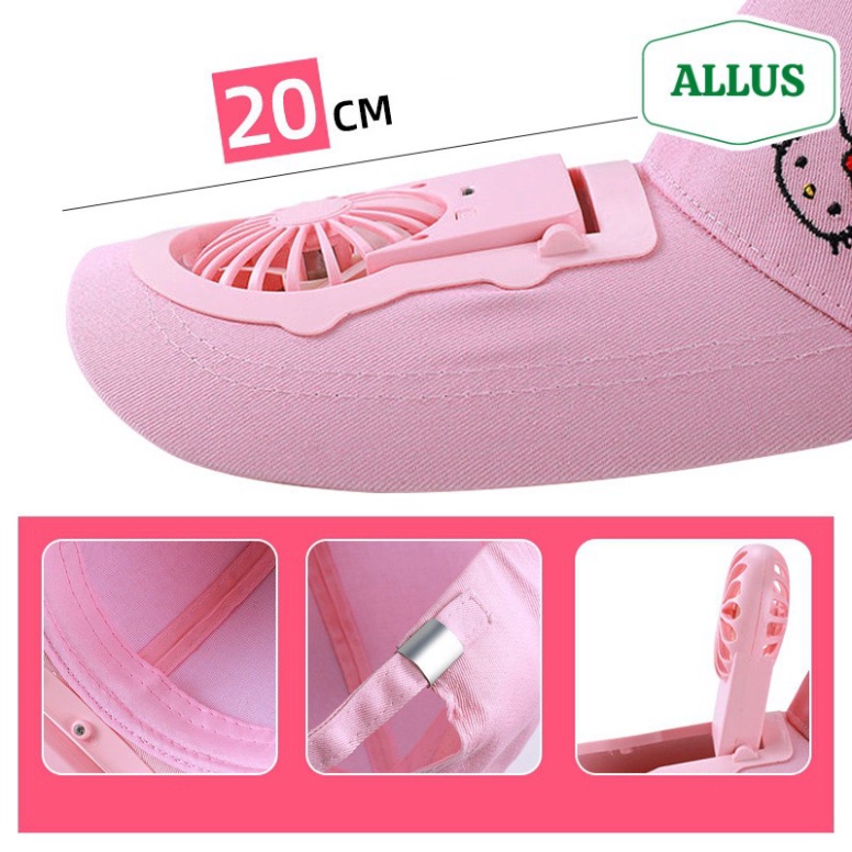Mũ Quạt, Mũ Lưỡi Trai Tích Hợp Quạt Sạc Mini Làm Mát, Có 3 Chế Độ Gió giao nhanh