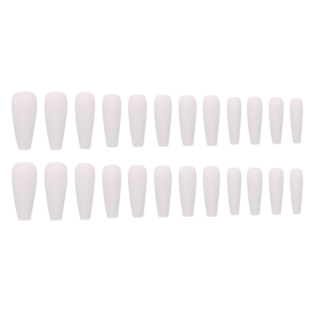Set 24 móng tay giả YADORNOS màu trong mờ che toàn móng