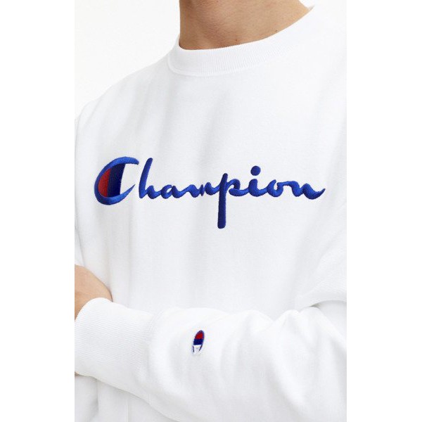 Áo sweater nỉ Champion Reverse Weave Crew Neck Sweatshirt 212576 màu trắng