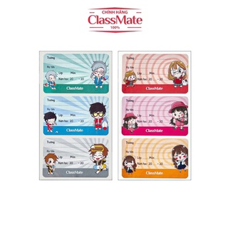 Nhãn Vở Có Keo Dán Sẵn CLASSMATE  Boy Girl 15 Cái/Túi CL-NT234 Chất Liệu Giấy Bóng Nổi Bật, Bám Dính Tốt