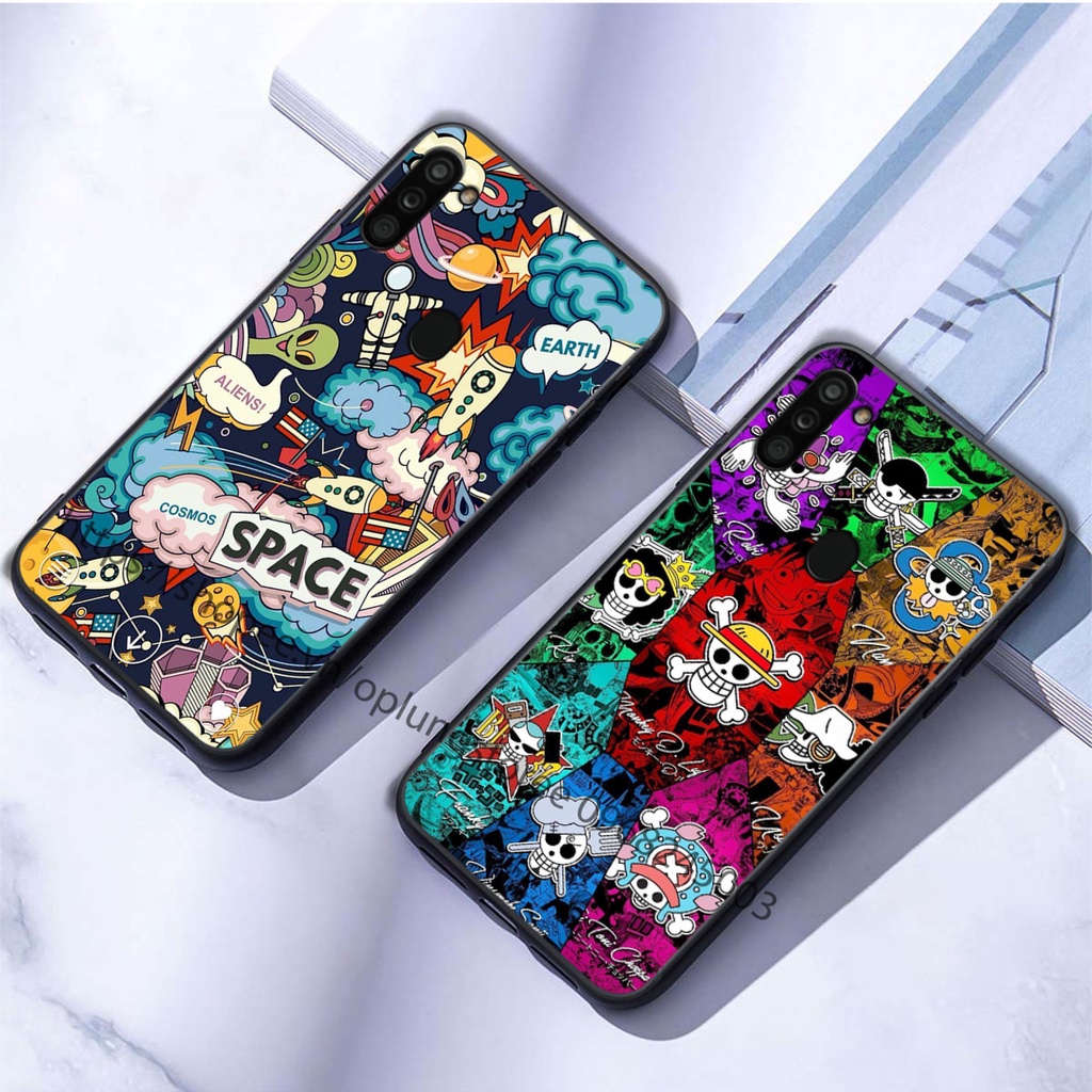 Ốp lưng Samsung A11/M11 in hình thương hiệu thời trang đa sắc cá tính.