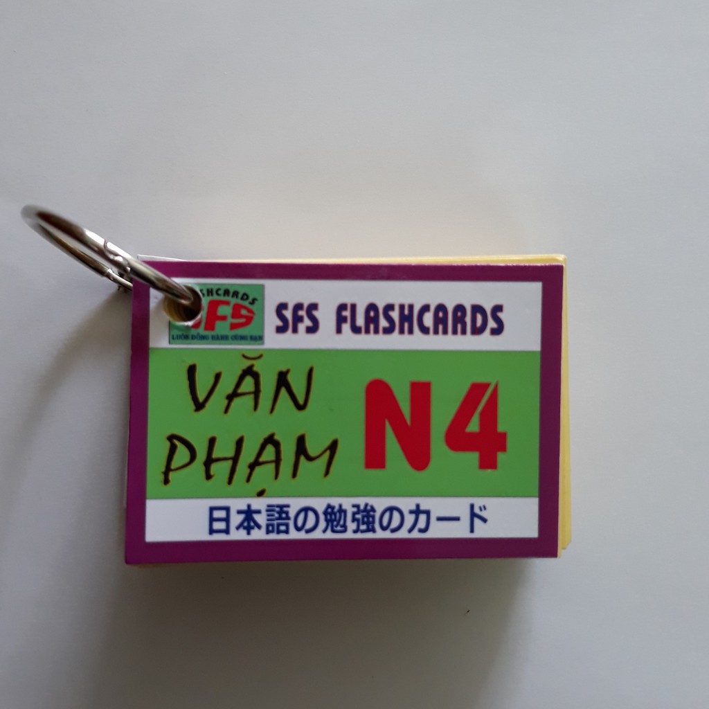 Thẻ Học Tiếng Nhật Văn Phạm N4 – 1 xấp Flashcard