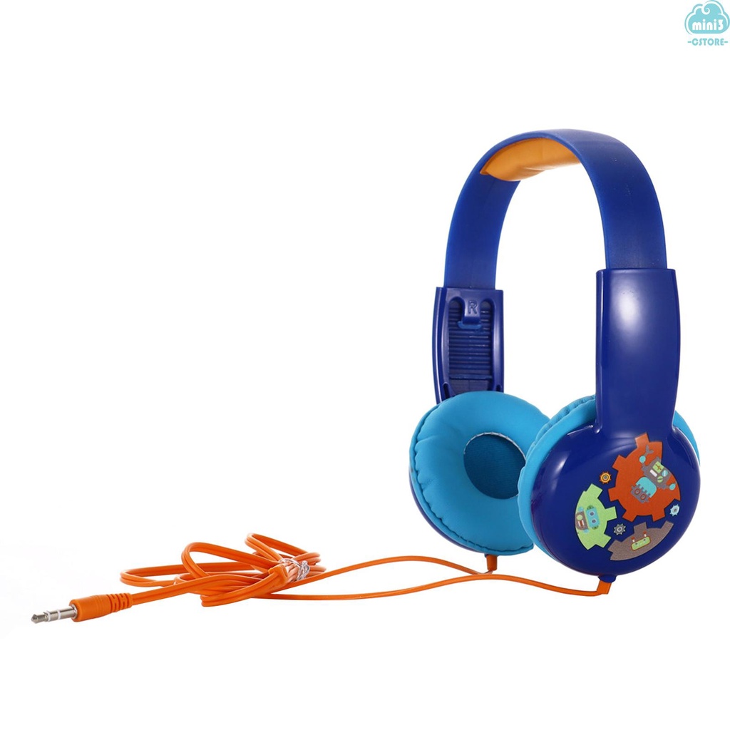 (V06) KID101 Wired Headset Kids On Ear Headphones with 3.5mm Audio Jack & Volume Portable Cute Children Learning Headphone Compatible with Cellphones Computer MP3/4 Pad Tablet