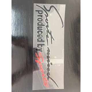 Tem dán mí đèn sport mind màu đen đỏ