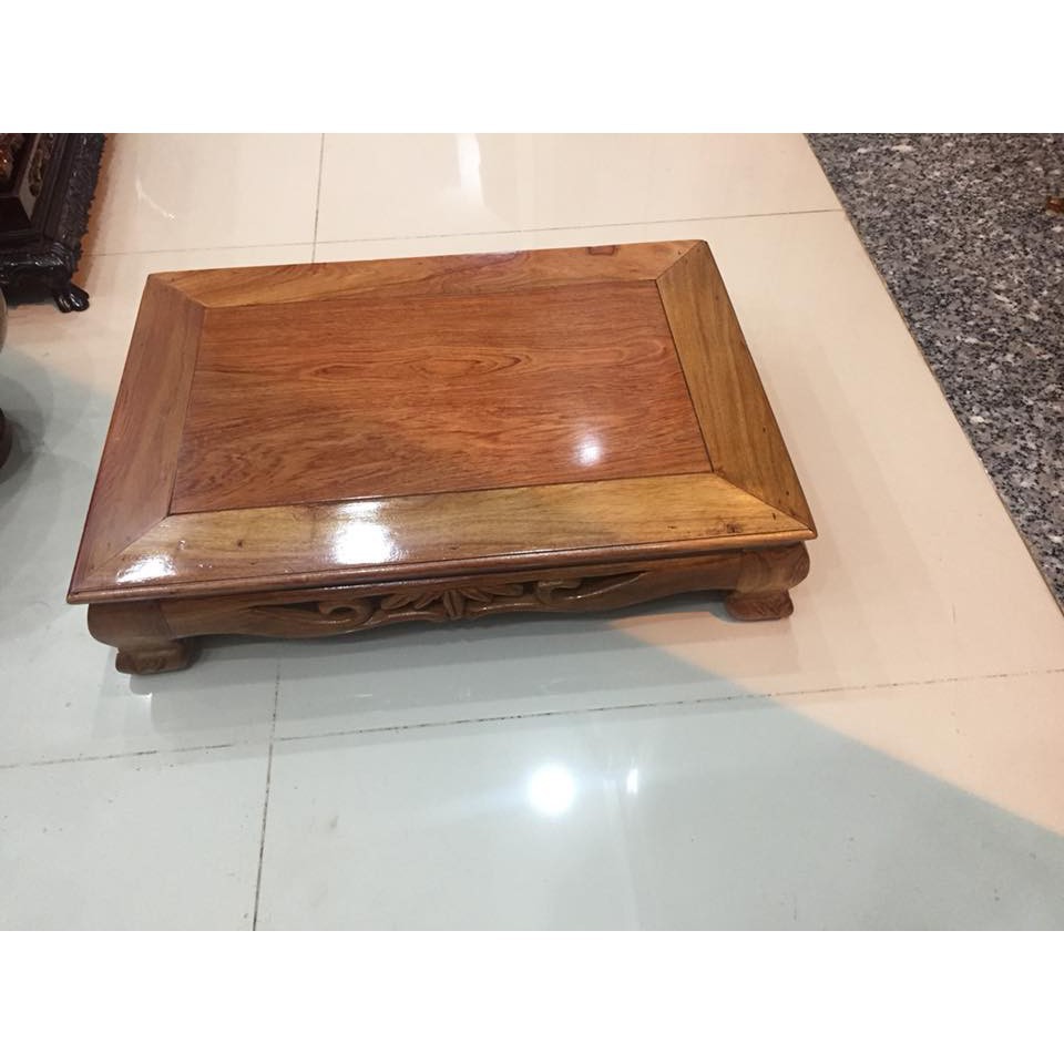 Bàn osin gỗ hương, kích thước 20x30cm cao 12,5cm, thích hợp kê vật dụng cho trang thờ thần tài thổ địa ngày tết | BigBuy360 - bigbuy360.vn