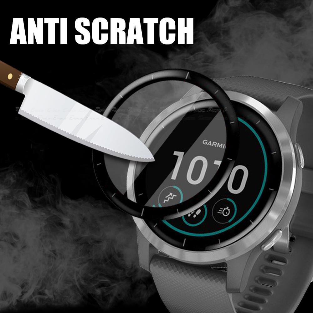 Kính Cường Lực Viền Cong Bảo Vệ Màn Hình Đồng Hồ Garmin Venu Sq Vivoactive 4S 3 Music Blue 4 99D