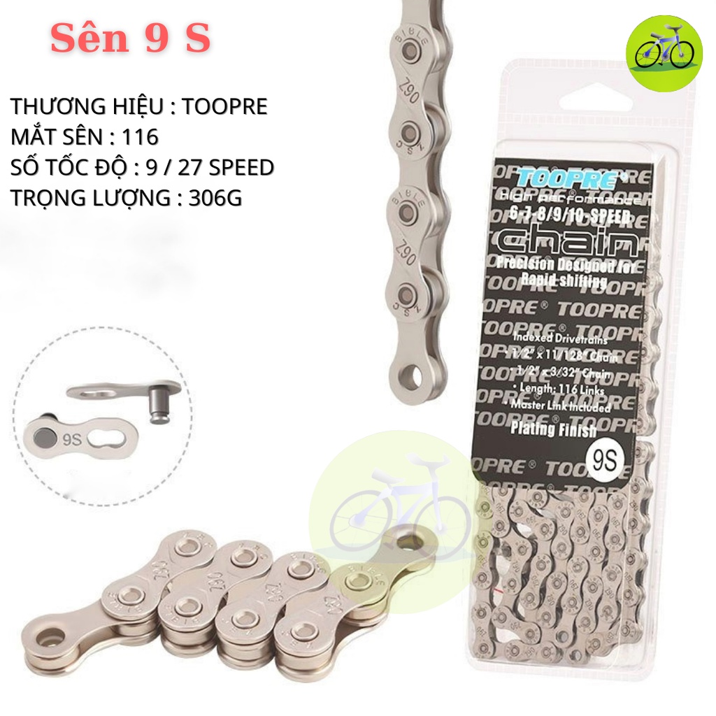 Sên Xích xe đạp Toopre 6/7/8,9,10,11,12 Speed Fullbox Chính Hãng