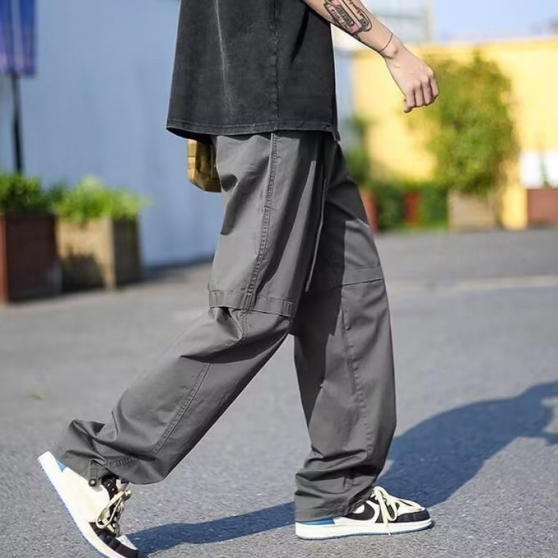 Quần ống rộng nam nữ dáng suông nhung tăm, quần suông nam nữ ống rộng unisex Tte296