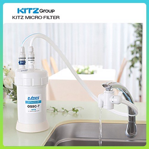 Máy lọc nước tại vòi Kitz OSS-T7 công nghệ màng lọc sợi rỗng từ Nhật Bản - Lọc Clo, tạp chất và vi khuẩn có hại