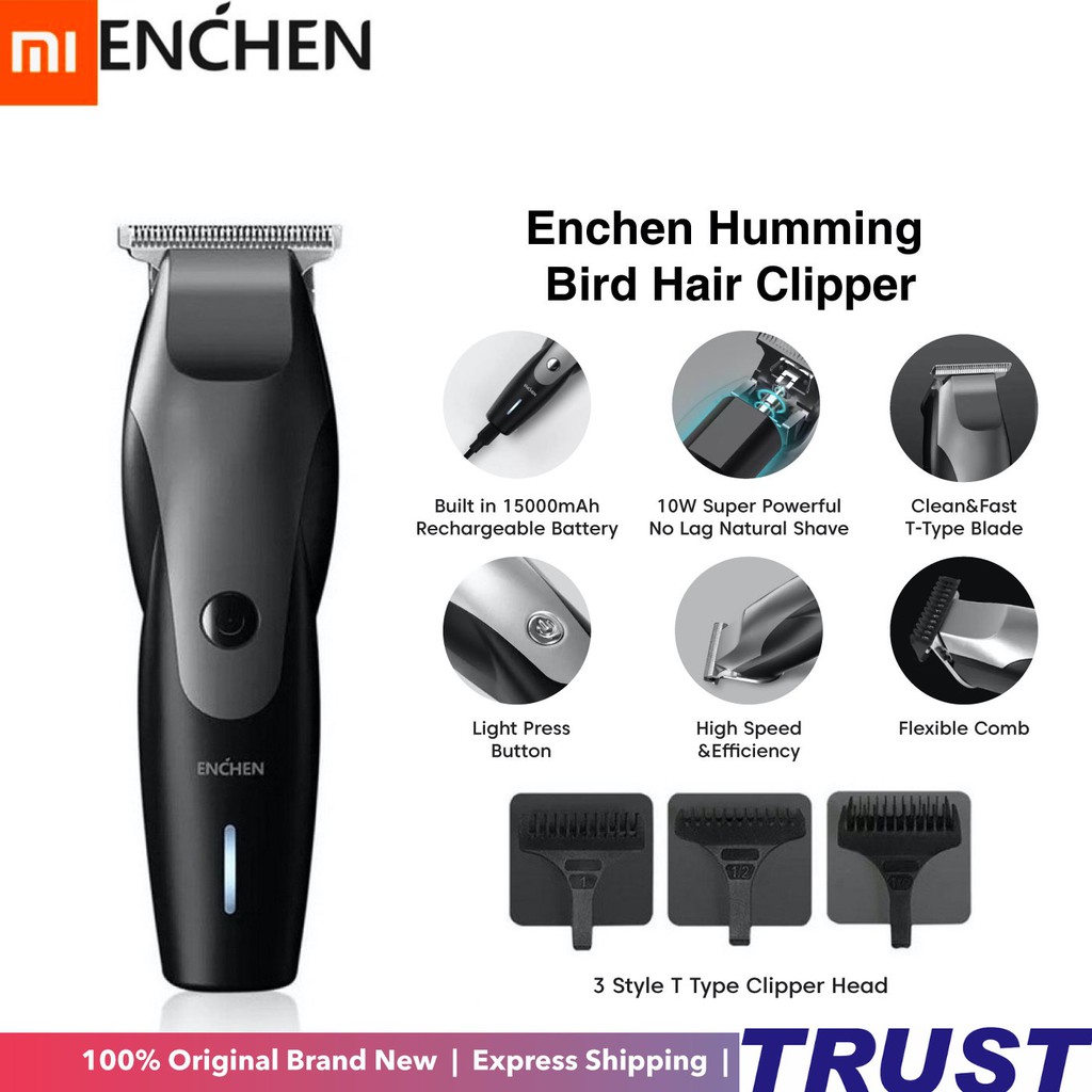 Tông đơ cắt tóc Xiaomi Enchen Humming Bird - Hummingbird Electric Hair Clipper Chính Hãng