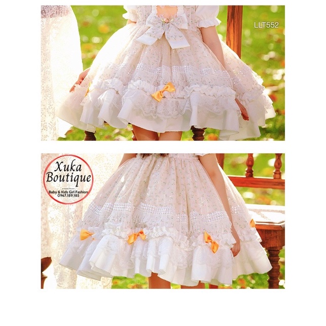Váy Công Chúa Lolita Cộc Tay QCCC Cho Bé Gái (2022)