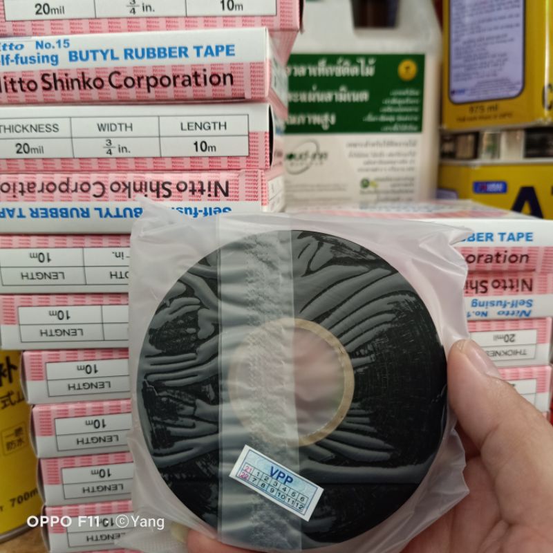 Băng keo cao su non chống thấm dưới nước Nitto Shinko N15 dài 10m Nhật Chính Hãng